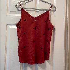 Express Downtown cami with embroidered flowers